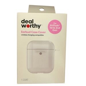 Deal Worthy Earbud Case Cover for AirPods 1st & 2nd Gen Clear Wireless Charging